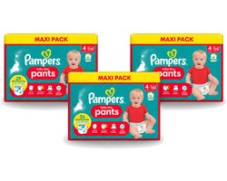 3 x Pampers - Baby-Dry Pants - Luierbroekjes - Maat 4 (9-15 kg) - Extra Droog - 90 Luiers - Voordeelverpakking - 3 stuks