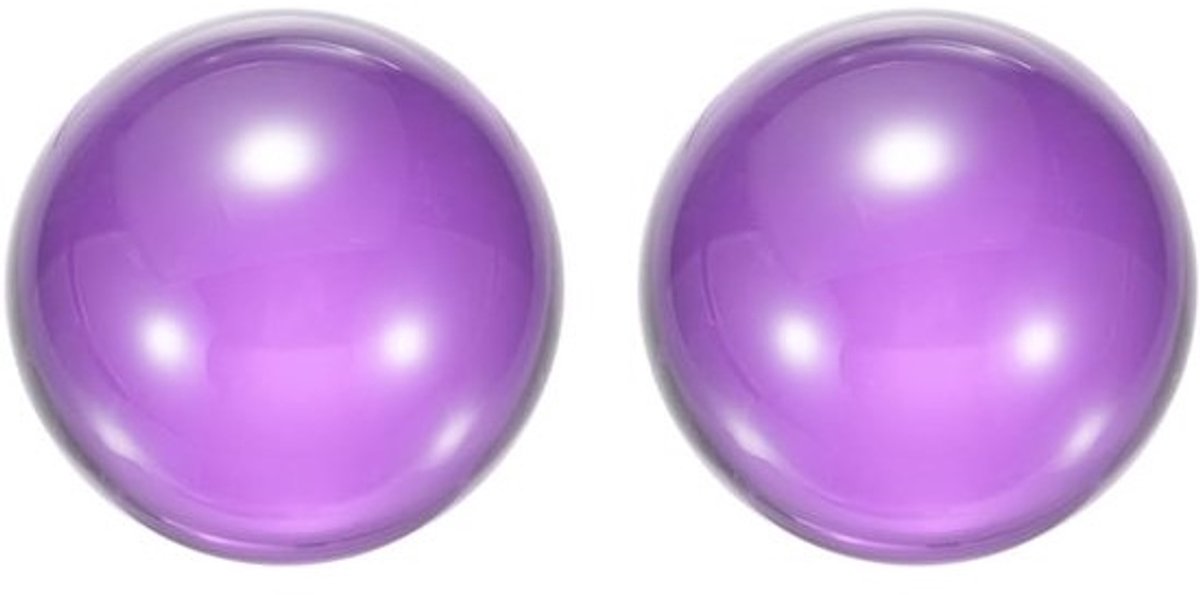 Acryl jongleerballen - Transparante ballen - Voor contactjongleren - Lichtgewicht materiaal - 35 mm diameter - Paars