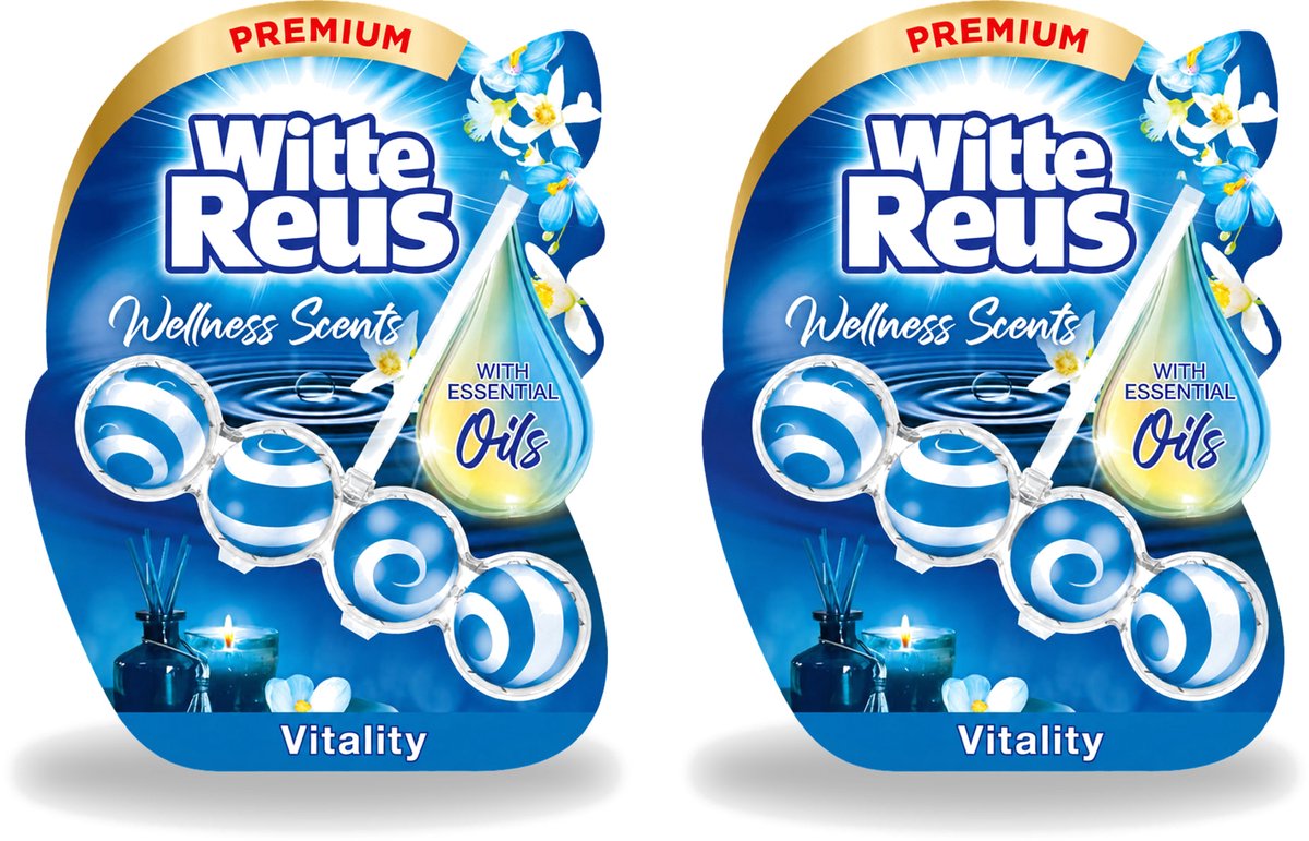 2 x Witte Reus - Wellness Scents Toiletblok - Vitality - 1 Toiletblok - Voordeelverpakking - 2 stuks