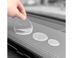 Antislipmatje voor de auto – M(6x 6cm) – Set van 8 – Zelfklevende pad voor auto-accessoires, opbergdoeleinden of het dashboard – Zelfklevende beschermpad – Rond antislipmatje – Geschikt voor auto-accessoires, mobiele telefoons, sleutels, enz.