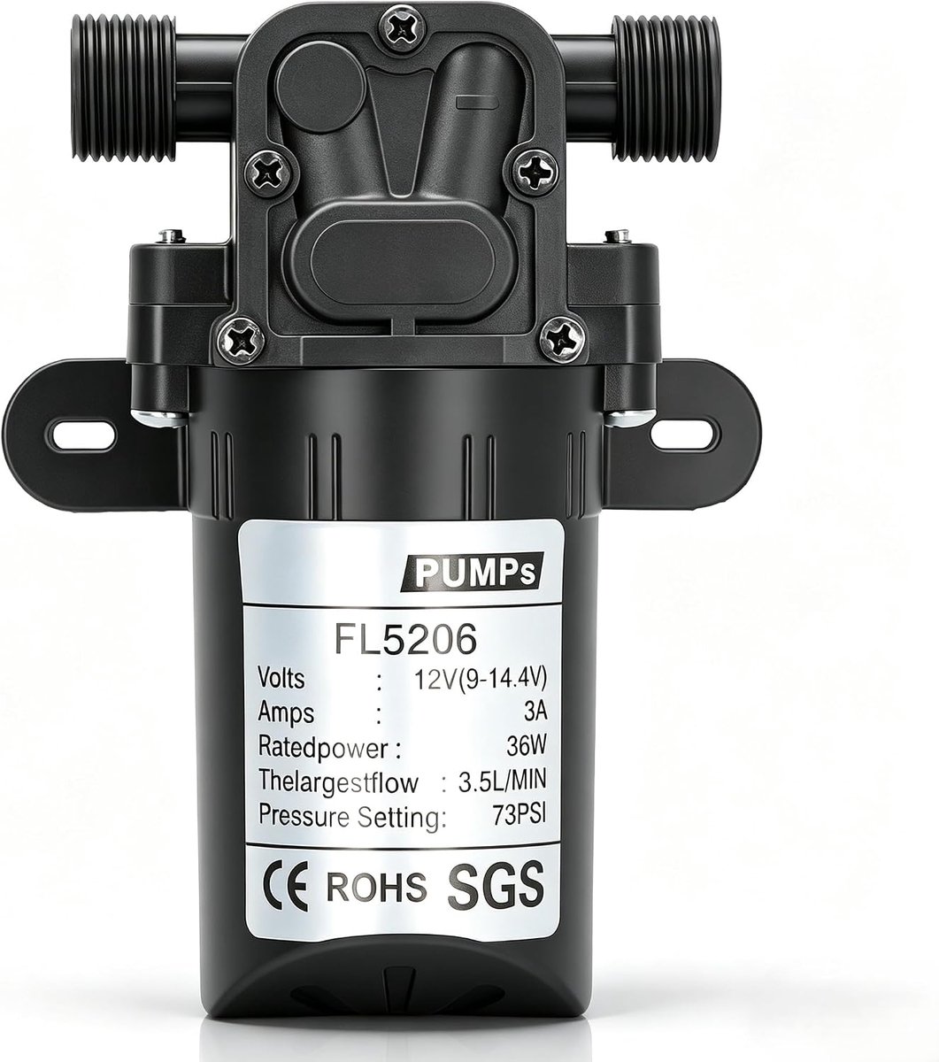 Micro Diaphragm Pump DC 12V 36W High Quality Self Priming Water Pump with Sealed Switch Corrosion Resistant Coating - ShopVlot