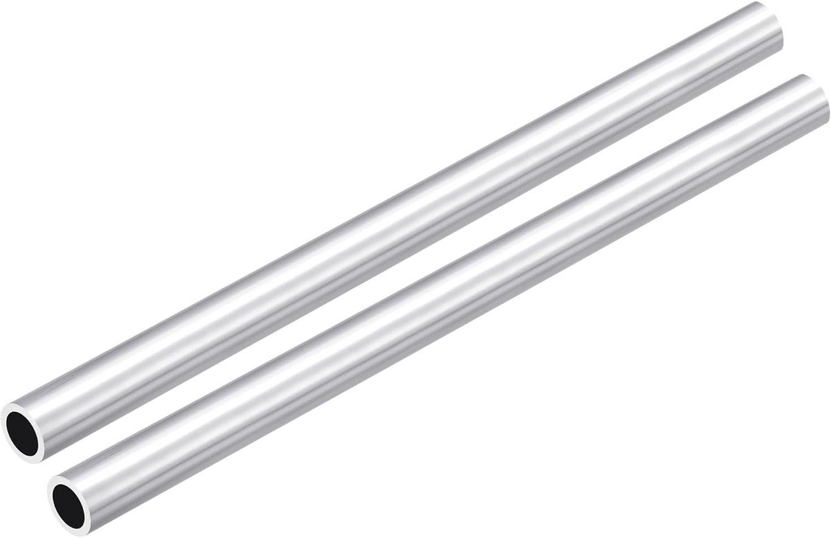 DMiotech 2pcs (14mm OD x 10mm ID) 6063 Aluminum Round Tube 200mm Length Industry Metal Tube for Machinery Frame - ShopVlot