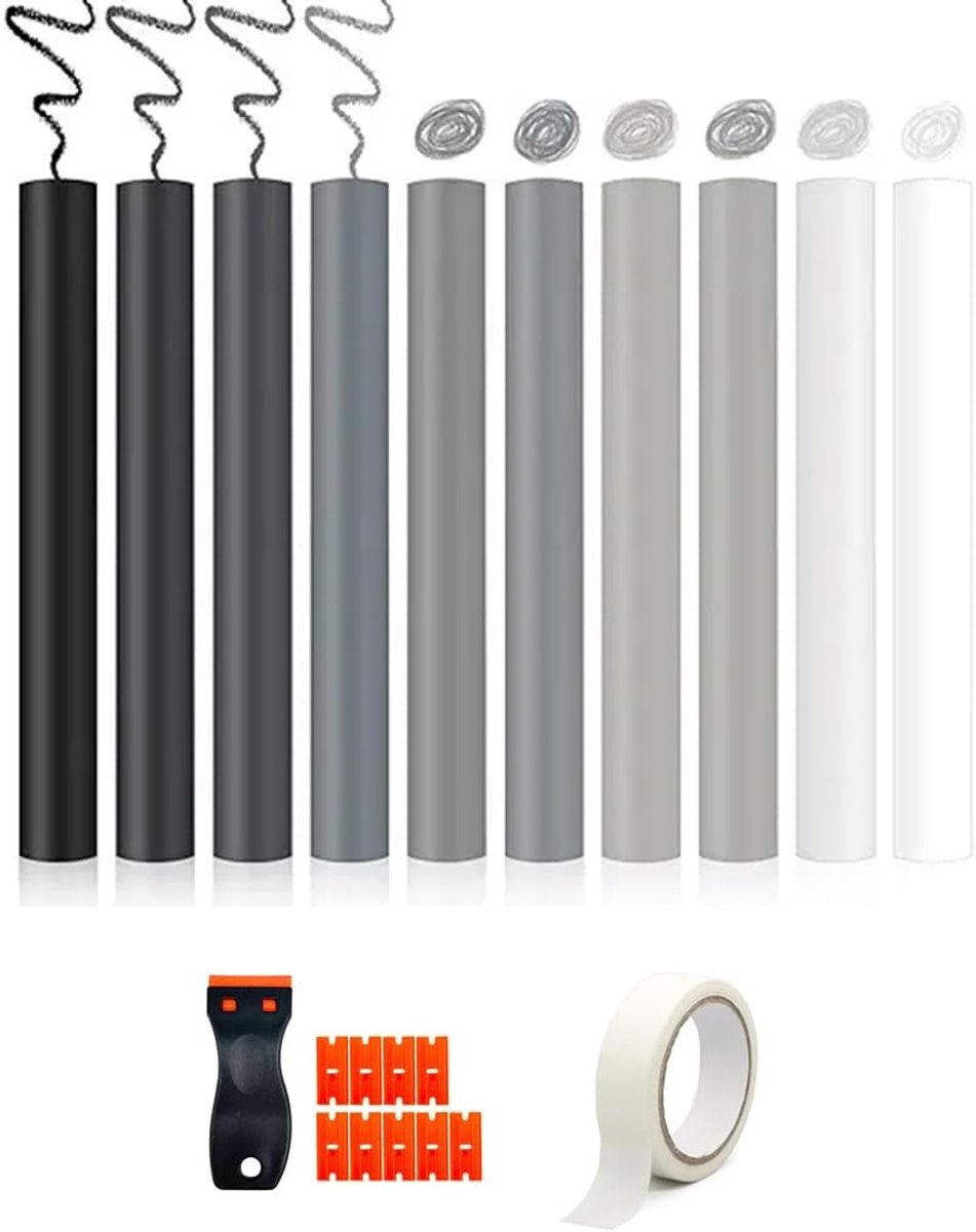 Hardwax reparatieset - 10 kleuren - met schraper en messen - ideaal voor krassen en gaten - ShopVlot
