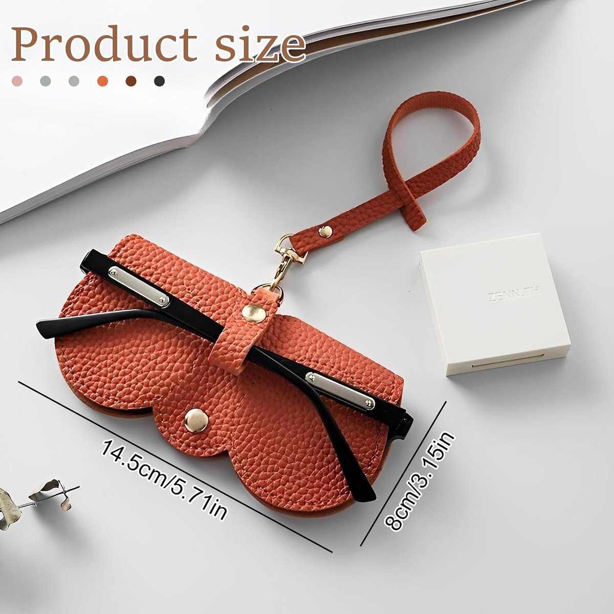 Portable Eyeglass Case, Soft Glasses Case Soft Leather Sunglasses Bag Glasses Case Glasses Case Sunglasses Storage - ShopVlot