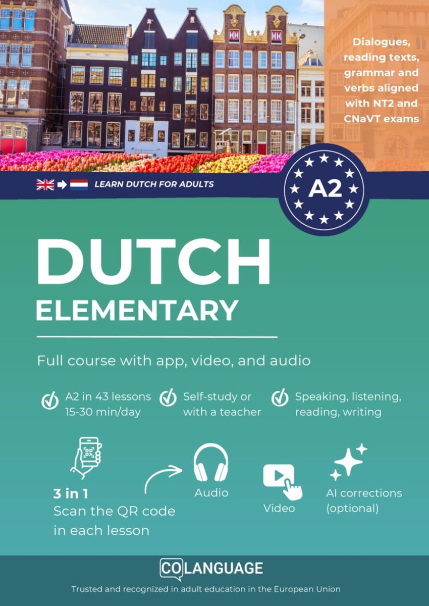 Dutch A2 elementary: full course with app, video, and audio: Learn Dutch A2 with dialogues, grammar exercises, audio - ShopVlot