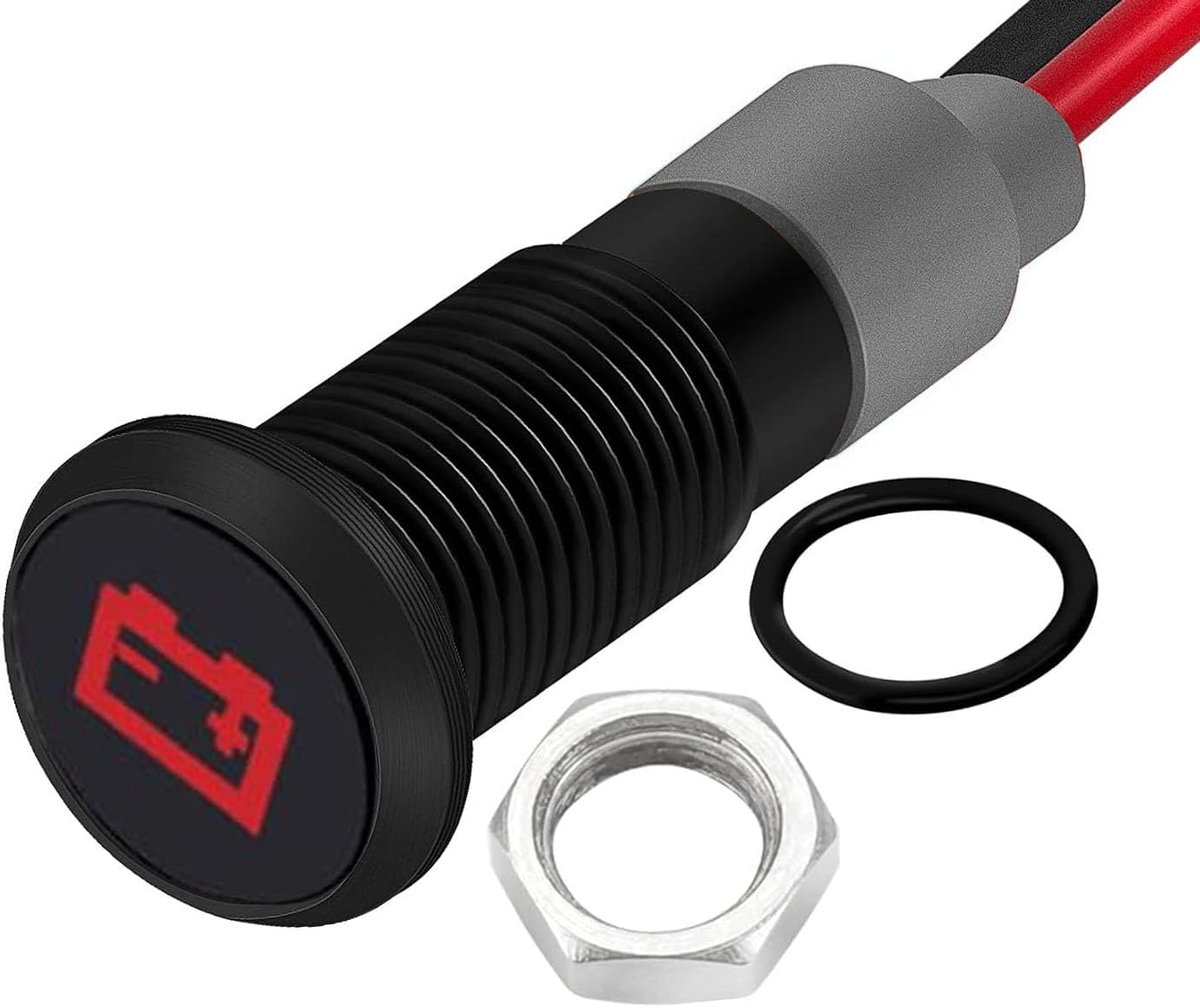 RUNCCI-YUN 12-24 V 8 mm DC led-indicator van metaal, led-indicator, controlelampje 12 V, voor bestelwagen, boot en - ShopVlot