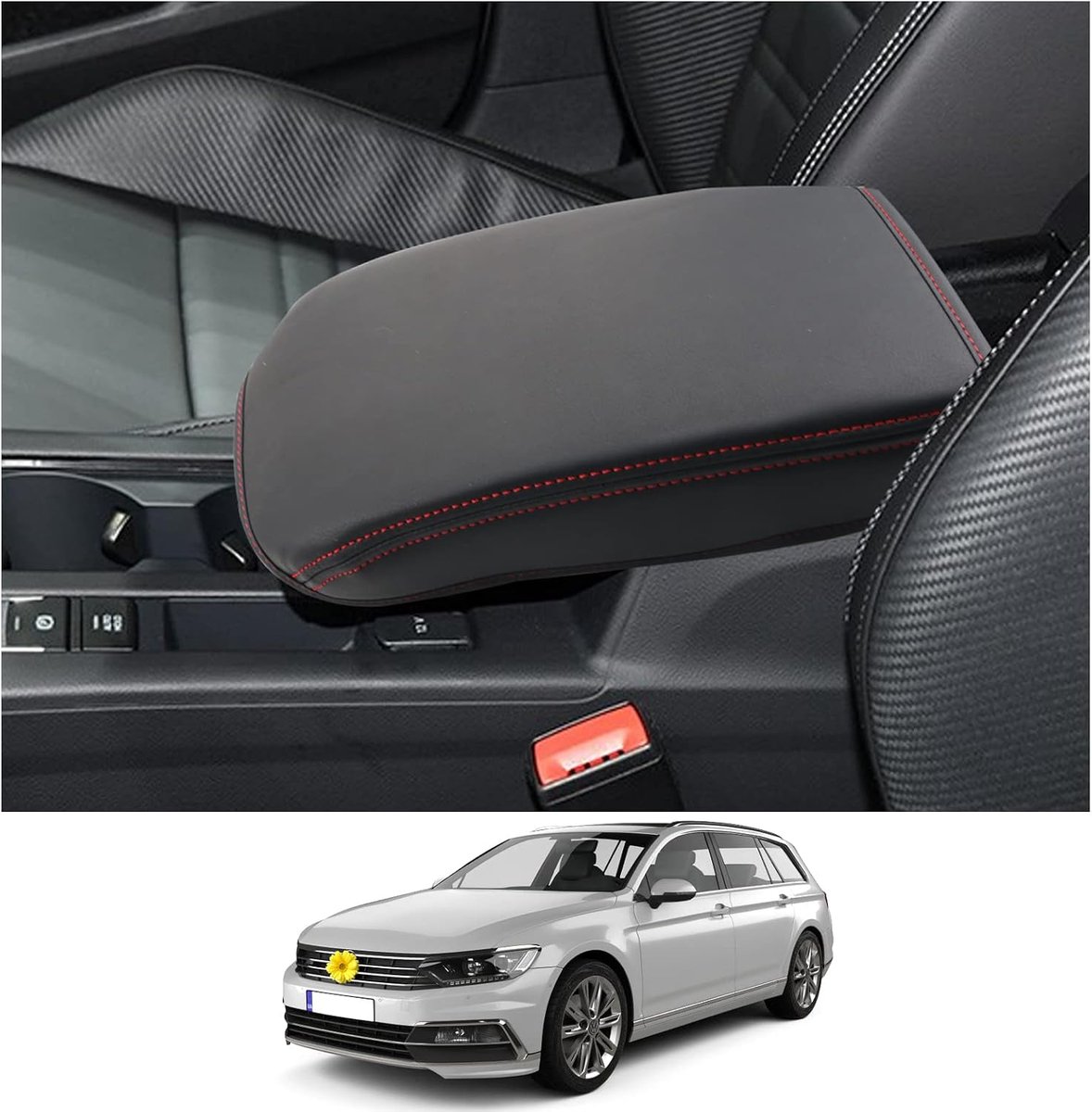 CDEFG Compatible with Nissan Qashqai j12 2021-2023 2024, center armrest, armrests, cover, scratch protection, center - ShopVlot