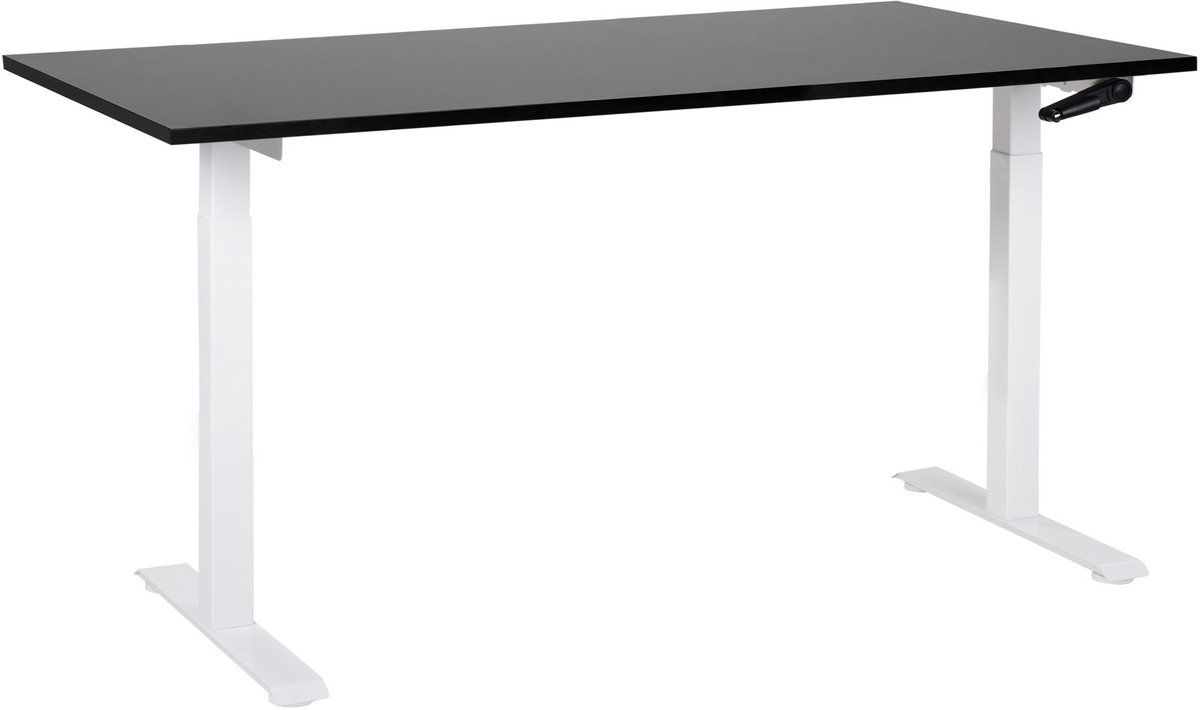 DESTINES - Verstelbaar bureau - Zwart/Wit - Spaanplaat