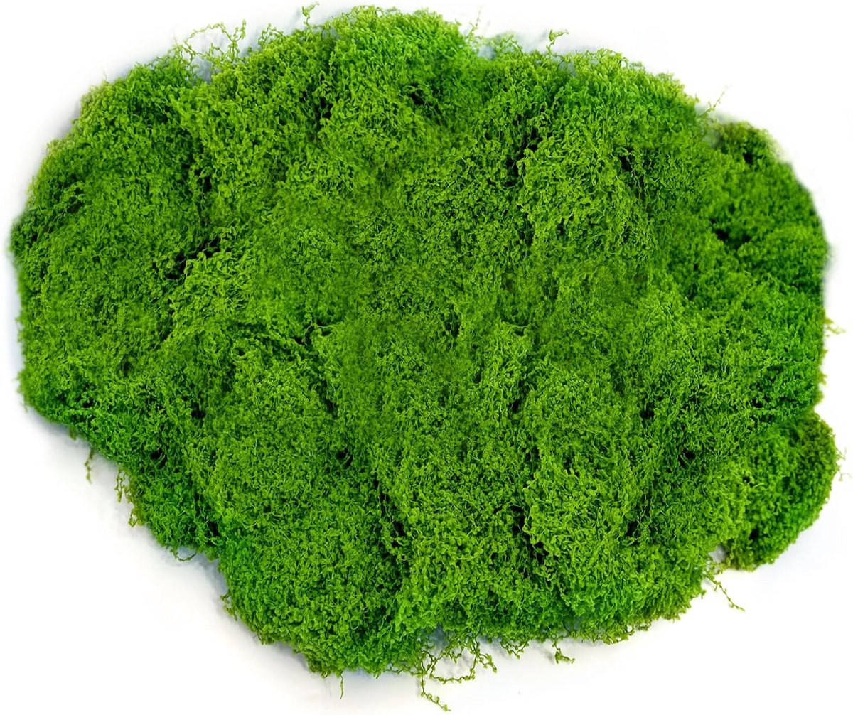 100 g Moss for Crafts, Green Artificial Moss for Decorating, Breathable Moss for Plants, Water Permeable, Artificial - ShopVlot