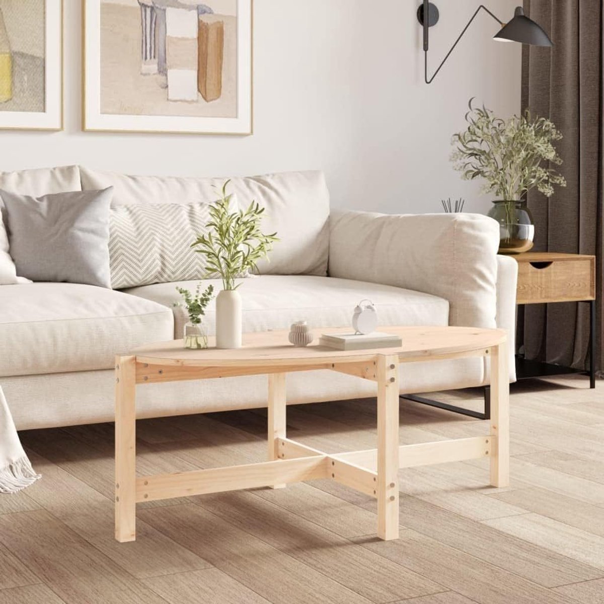 Grenenhout klassiek naturel 118x63x45 cm