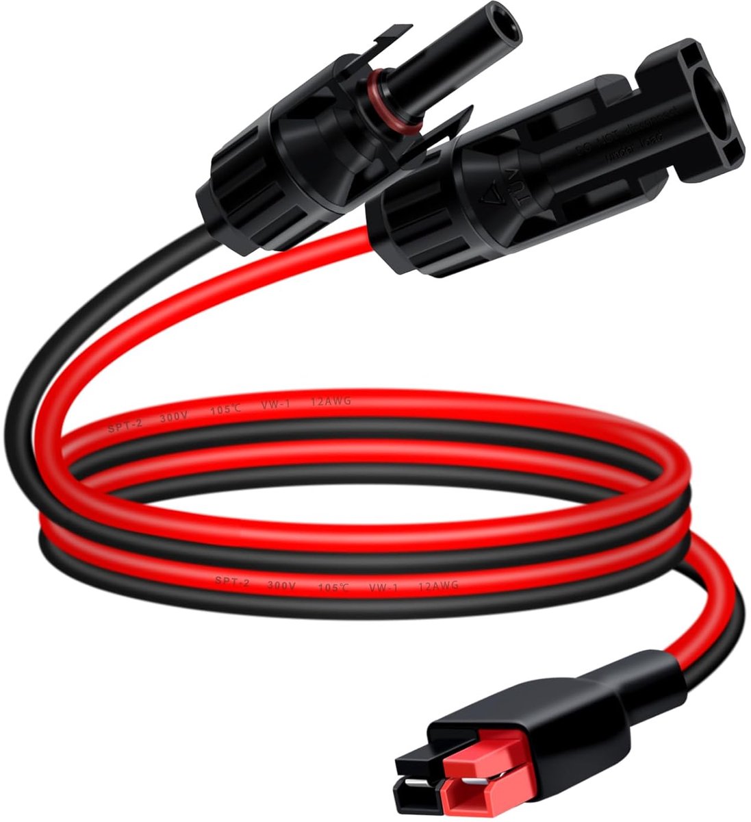 Solar Panel to Anderson Plug Cable 6mm² 12AWG Anderson to Solar Panel Connector Extension Cable IP67 Waterproof MC4 - ShopVlot