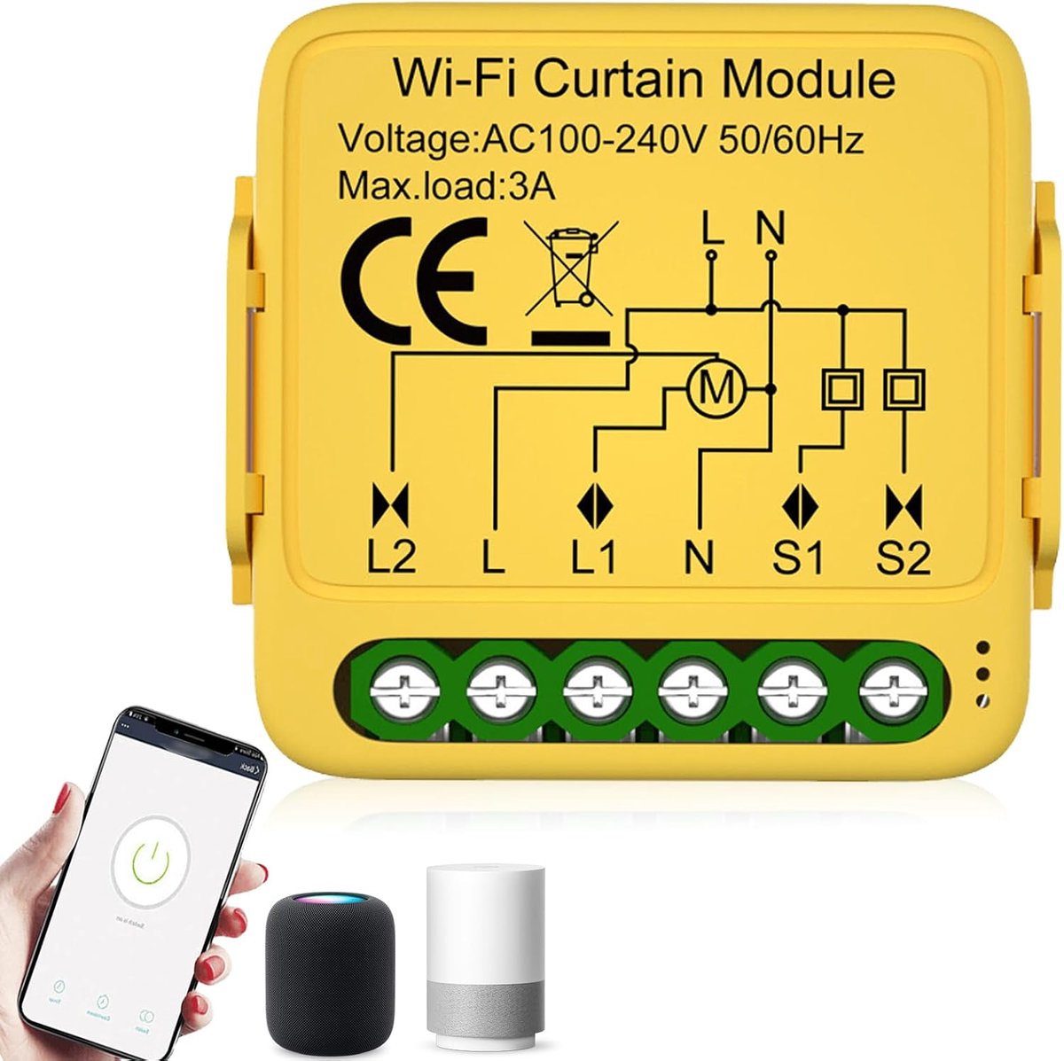 Molbory WLAN Roller Shutter Switch Modul 2.4GHz WiFi Smart Roller Shutter Switch Modul APP Control Smart Roller - ShopVlot