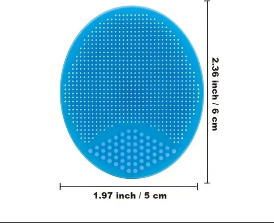 Gezichtsborstel - Massage borstel - Gezichtsreiniger - Reinigingsborstel - Gezichtsscrub borstel - Lichaamsborstel - Doucheborstel - Baby - Facial cleansing brush - Blauw - Siliconen - Jonyx — afbeelding 2