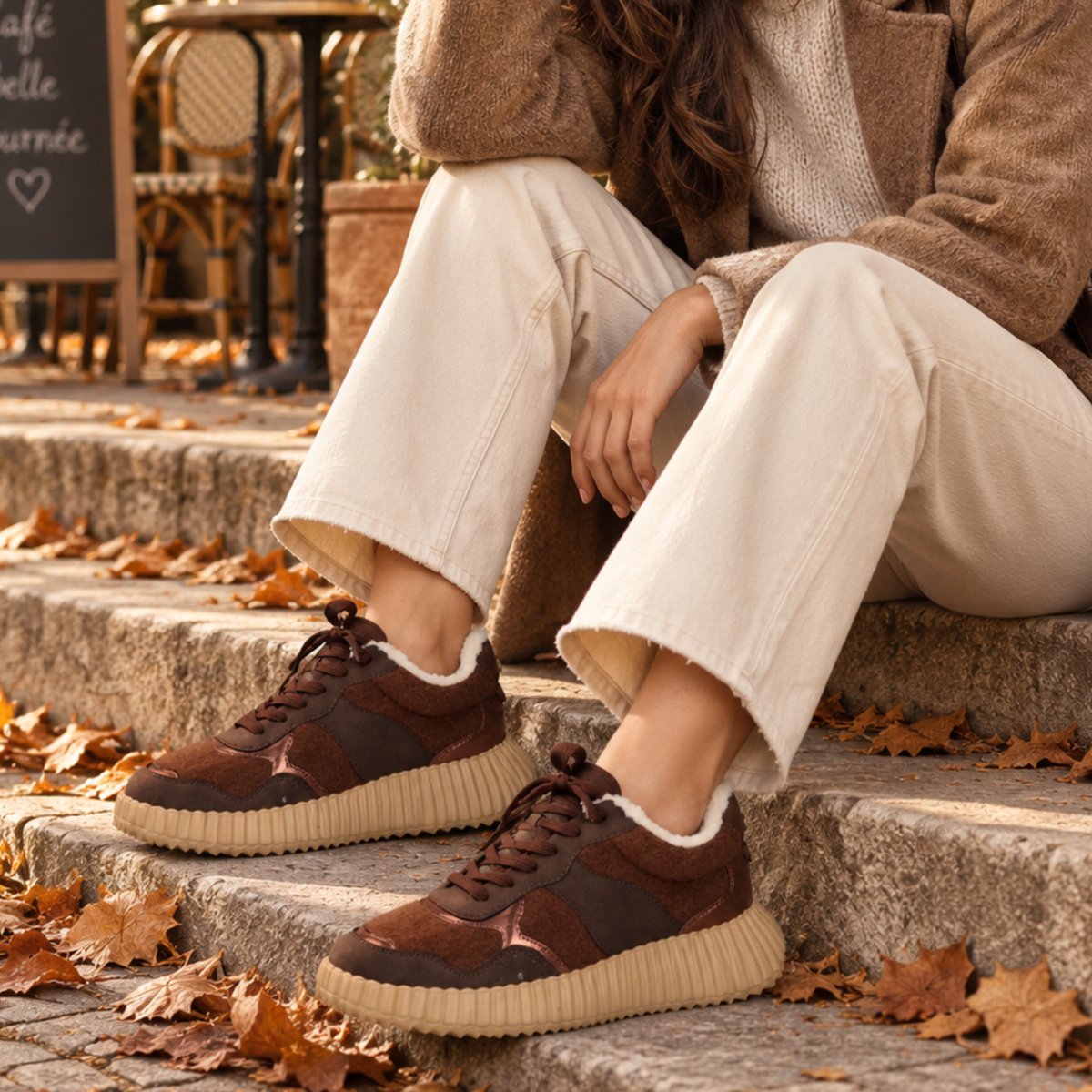 La Strada Sneaker Bruin - Damesschoenen - Maat - 42
