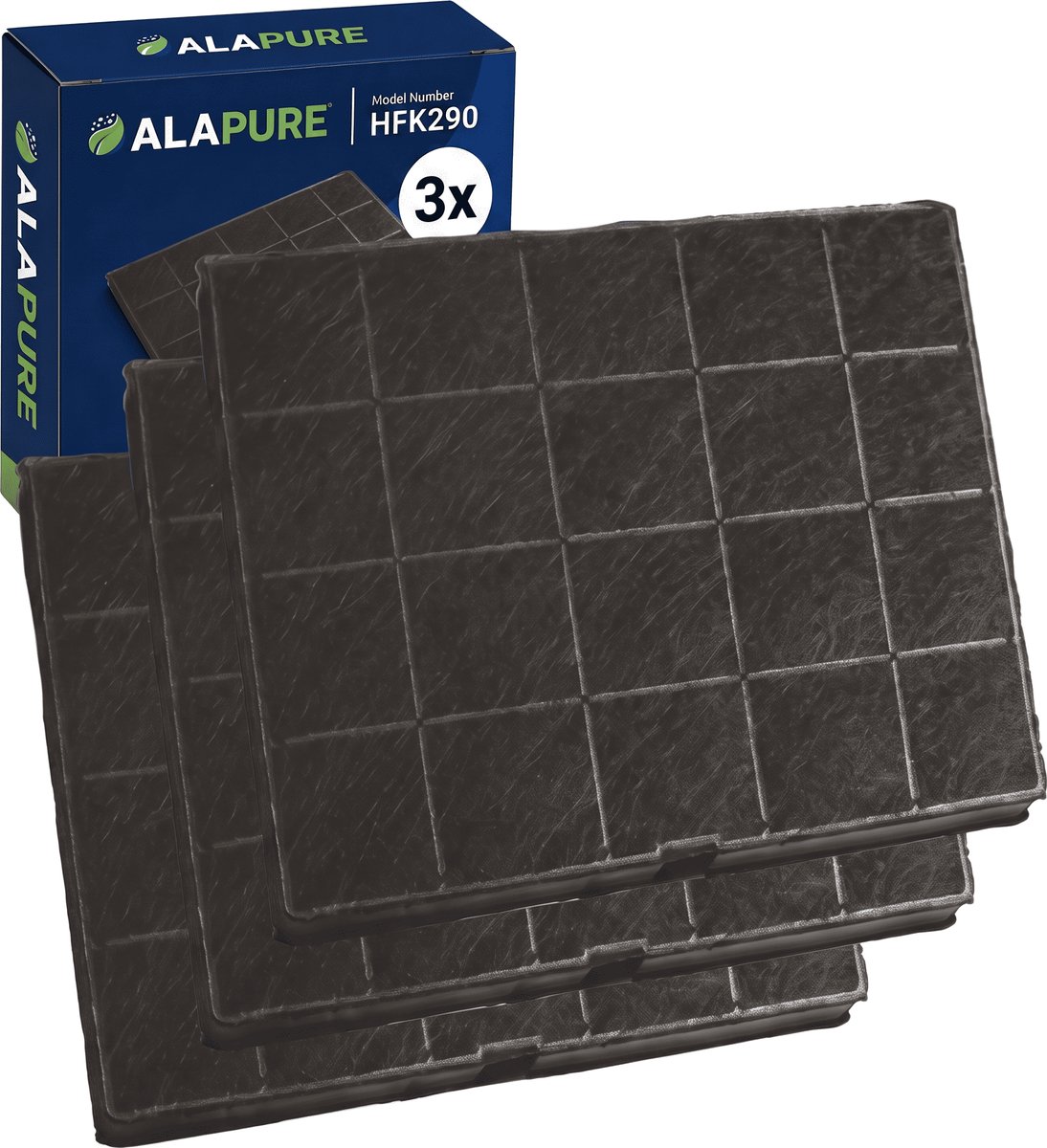 3x 290 Koolstoffilter voor ECFB01ST / 9029798767 / 33005299 / CR380 / AFFCAF16 / ECFB01