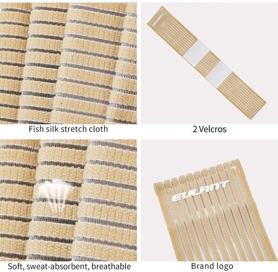 Set van 2 Elastische Bandages van 90 cm voor Ondersteuning van Elleboog, Knie en Enkel met Compressie voor Sportactiviteiten — afbeelding 3