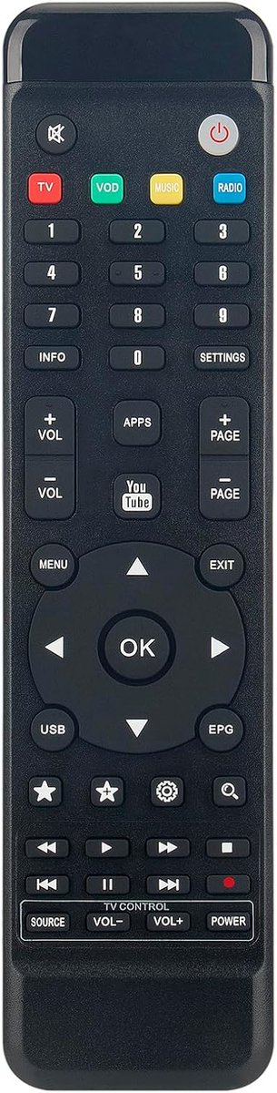 AULCMEET Replacement Remote Control Compatible with Red Line Goldenbox Full HD Satellite Receiver RedLine 7, Red 360 - ShopVlot