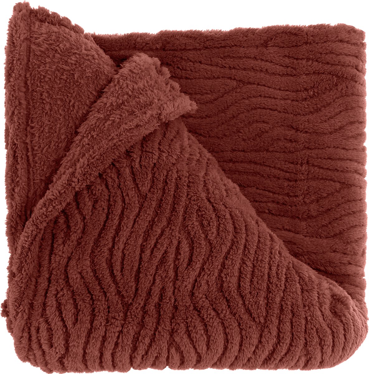 Unique Living Plaid Clio 150x200cm - Marsala Oranje