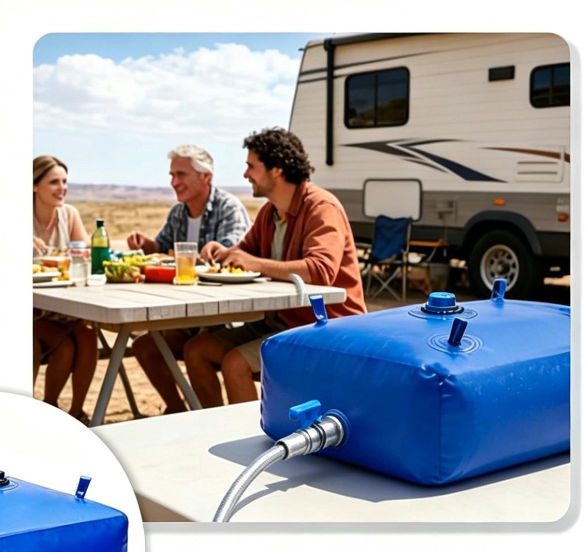 330 liter opvouwbare waterzak draagbare watervoorraadcontainer brandbestendig droogbestendig blauw geschikt voor caravan vrachtwagen noodwatervoorraad onderweg 120*80*35cm