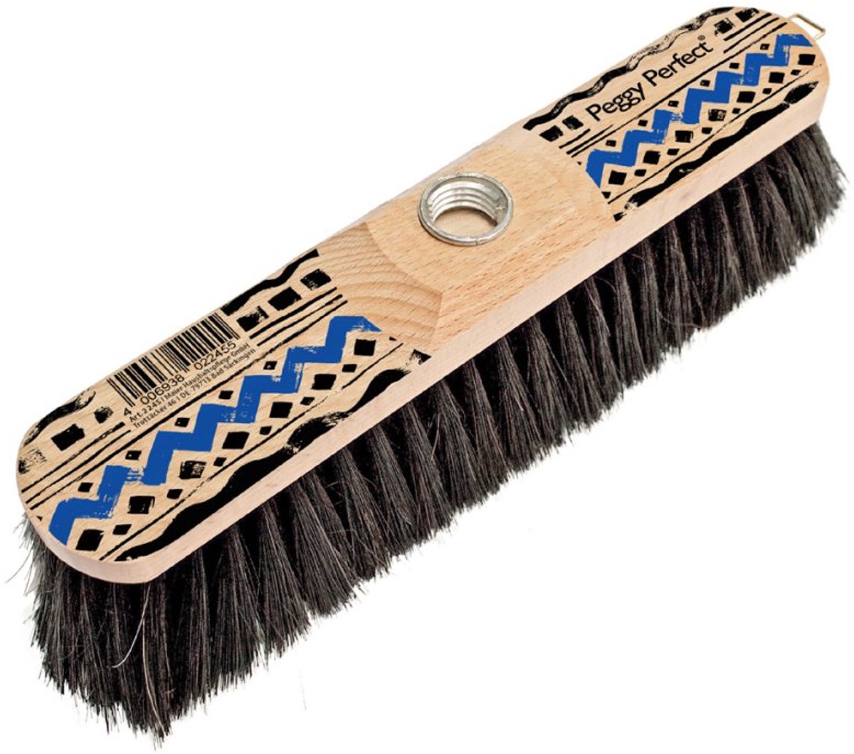 Peggy Perfect bezem, gelakt hout, natuurhaar, 280 mm
