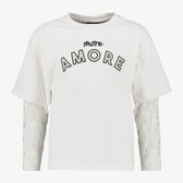 TwoDay meisjes shirt met lange kanten mouwen wit - Maat 134/140