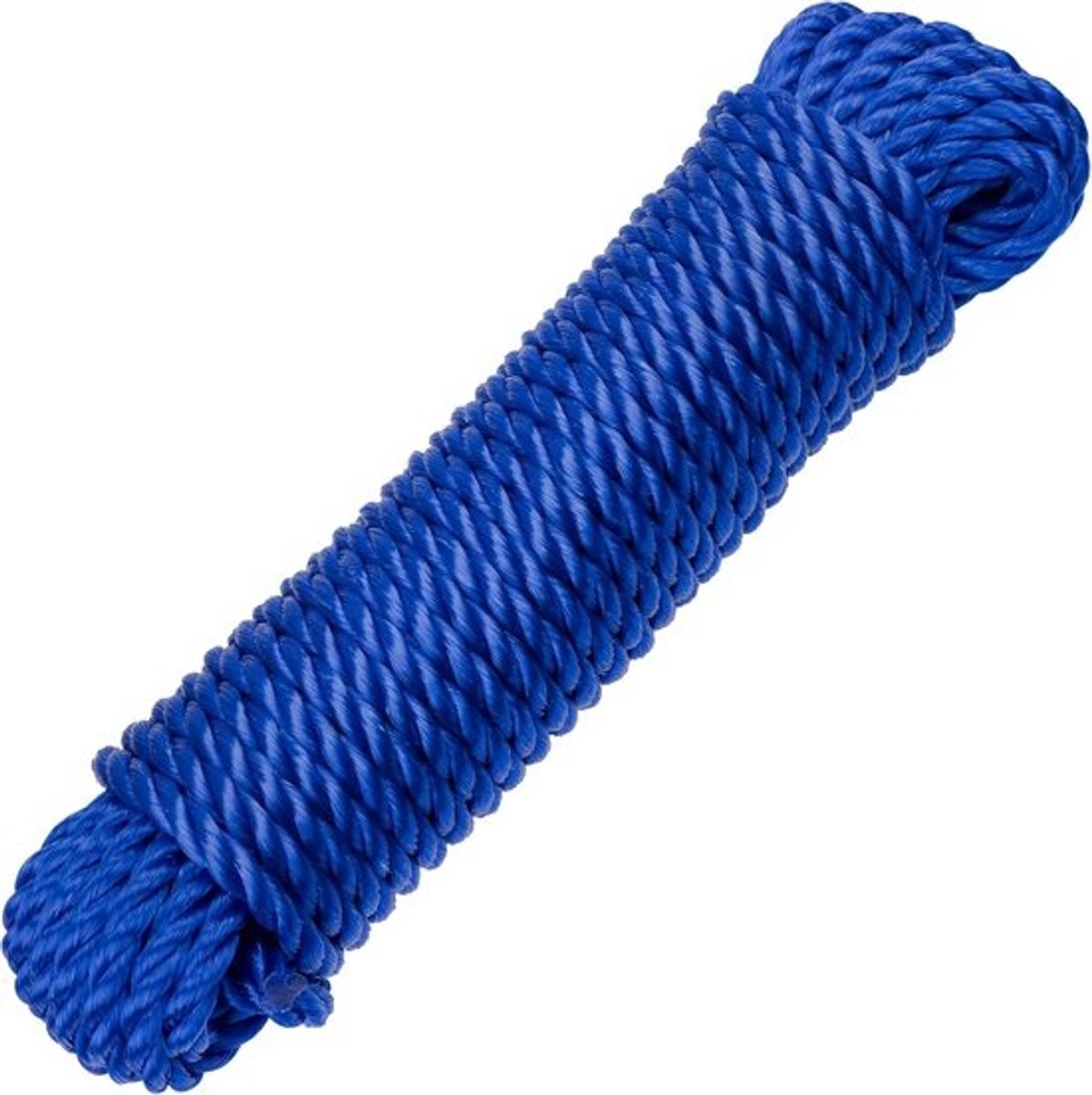 Gevlochten touw - Polypropyleenkoord - Voor binnen en buiten - Goede zichtbaarheid - 8 mm - 15 meter - Blauw