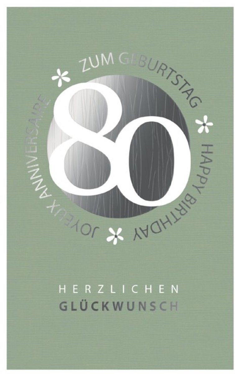 SUSY CARD Verjaardagskaart Blümchen, 40e verjaardag, 120×170 mm, wit