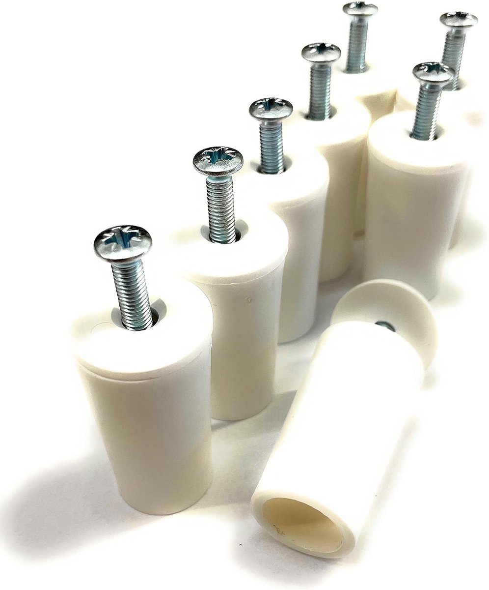 Shutter stop stop 40 mm / 28 mm closed/open, white or grey incl. screw and disc (4 pairs 40 mm white open) - ShopVlot