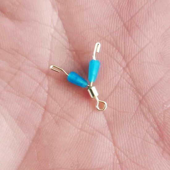50pcs Silicone Quick Sub Line Clamp Fishing Float Sinkers Stop Fishing Quick Hook Splitters Flexible Fork Sub Line - ShopVlot — afbeelding 4