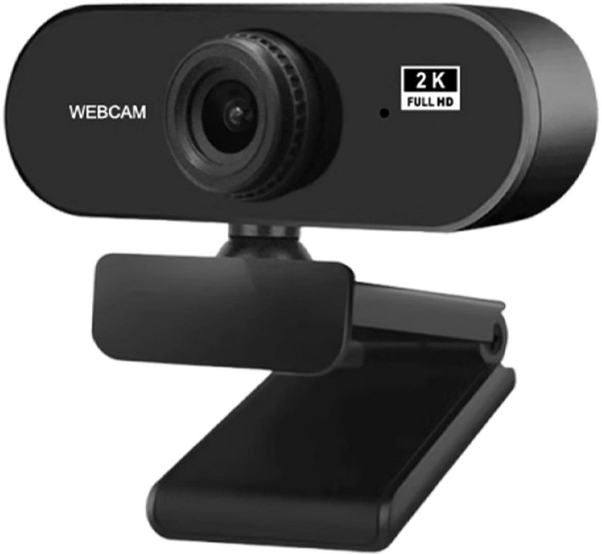 Tharvolex USB-webcam met microfoon, Full HD 2K webcam voor pc en laptop, plug-and-play, automatische lichtcorrectie - ShopVlot