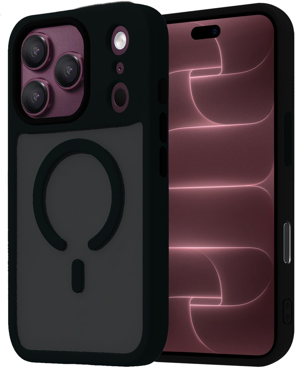 Hoesje - Geschikt voor Apple iPhone 18 Pro - Magsafe Compatible - Sterk & Shockproof - Back Cover - Shock Proof Case - Telefoon Hoes Shockproof - Zwart