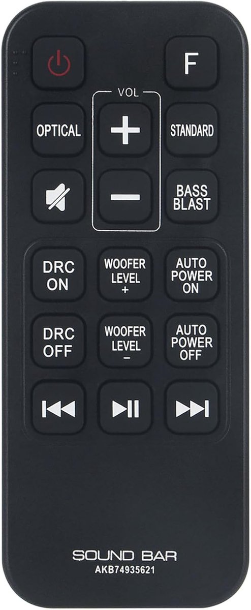 ALLIMITY Remote Control Replacement suitable for LG Sound bar AKB74935621 SJ2 SJ2.DEUSLLK SJ2.AEUSLLK - ShopVlot