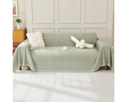 OstepDecor Bankhoes, chenille, bankovertrek, 1/2/3/4-zits, krasbestendig, antislip en babyvriendelijk, bankhoes - ShopVlot