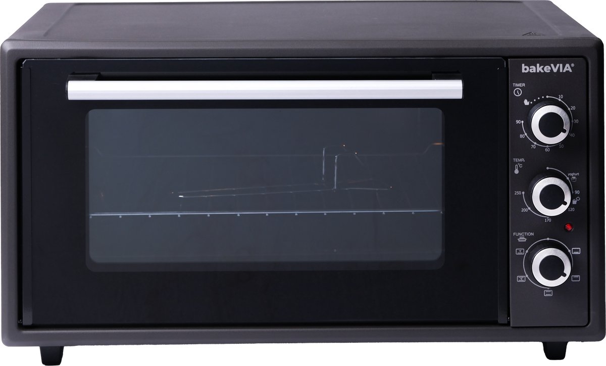bakeVIA Series 1 - Mini Oven 45 Liter - Hetelucht - Mat Grijs