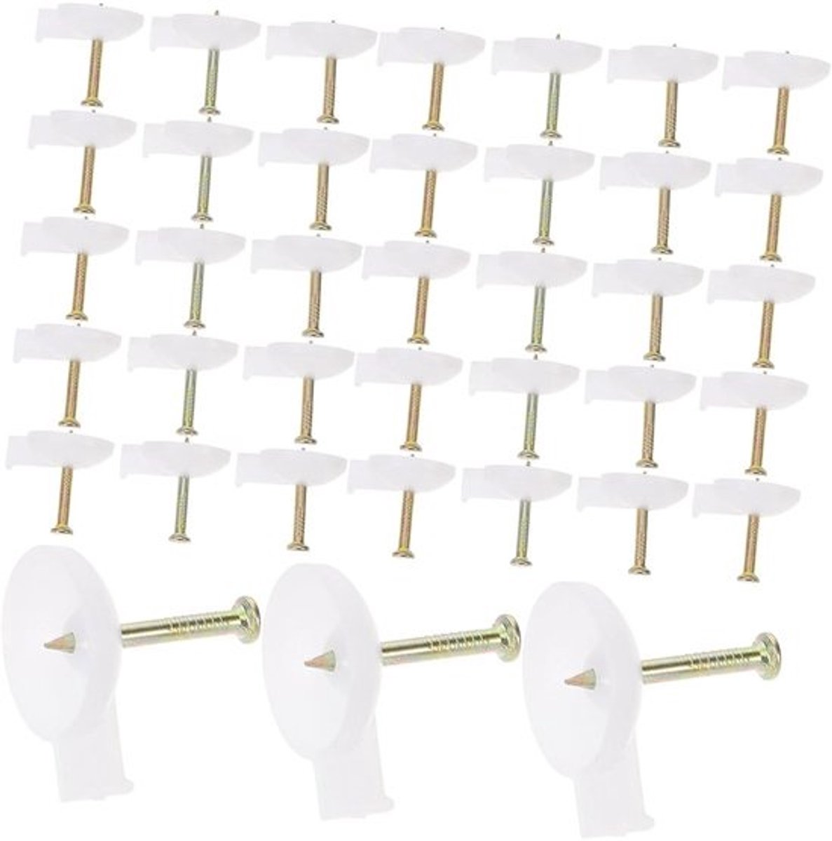 Metselwerkspijkers, 100 stuks - Muurspijkers en betonspijkers - Voor het bevestigen van wanddecoratie - Eenvoudig te installeren - 2 x 1.8 x 1.5 cm - Zilver