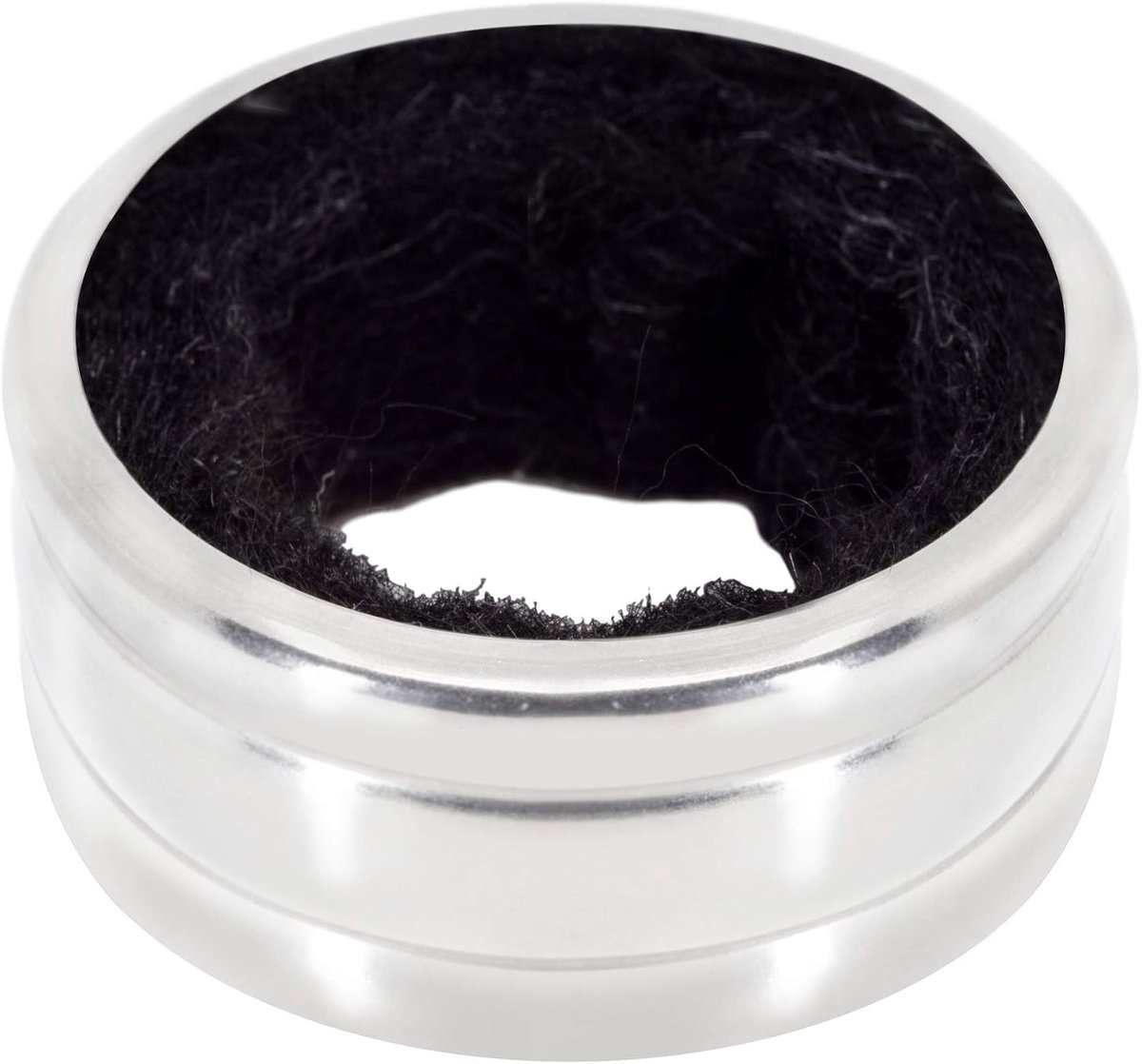 Dailygoods- Flessenkraag Roestvrij Staal - Druppelbescherming - Viltvoering - Afneembaar - 3,3 mm Binnendiameter - Voorkomt Vlekken - Wijnflesbescherm