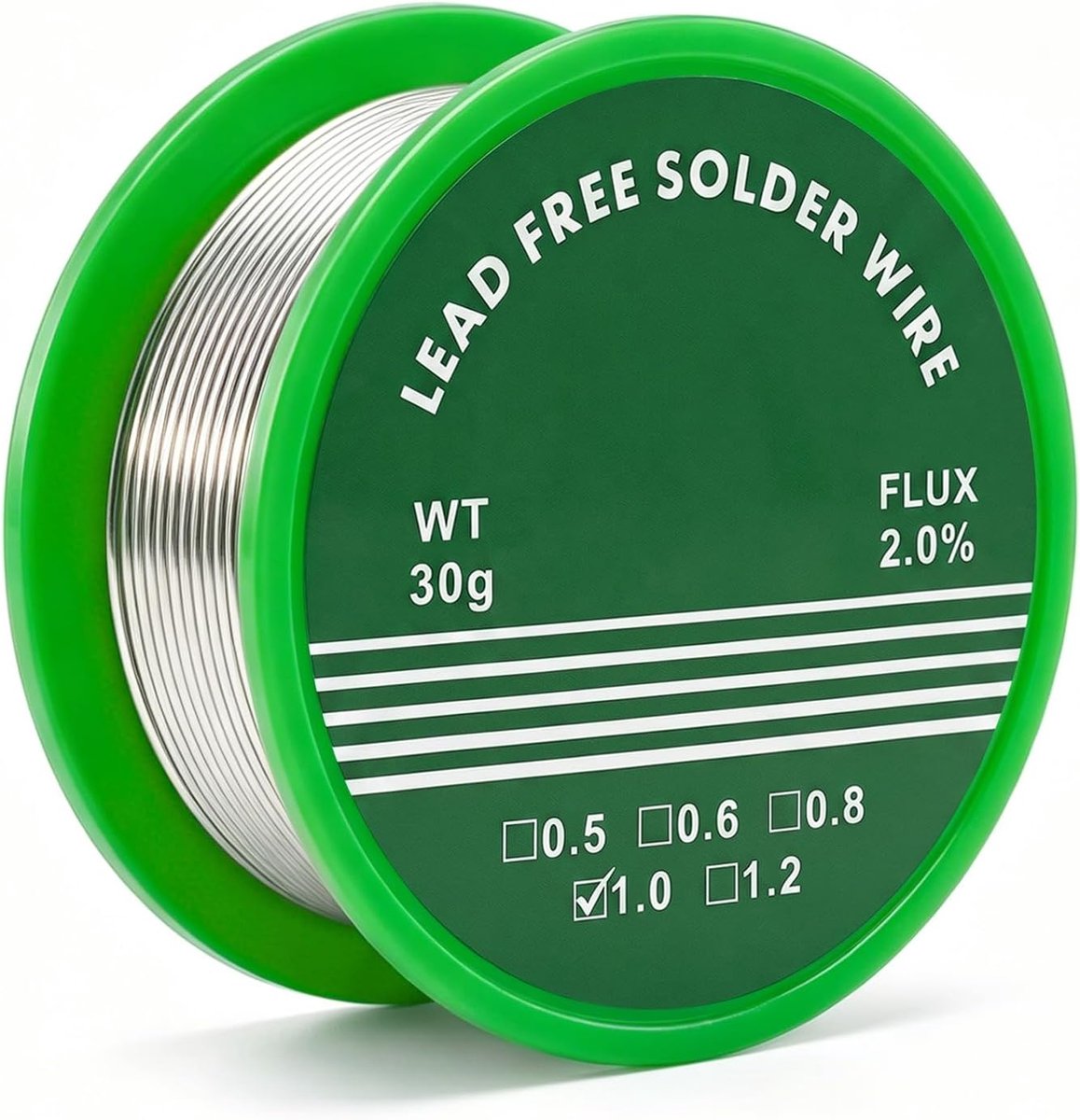 Loodvrije soldeerdraad 1,0 mm - Sn99,3% Cu0,7% - 30 g met colofoniumkern - ideaal voor elektronica reparatie - ShopVlot