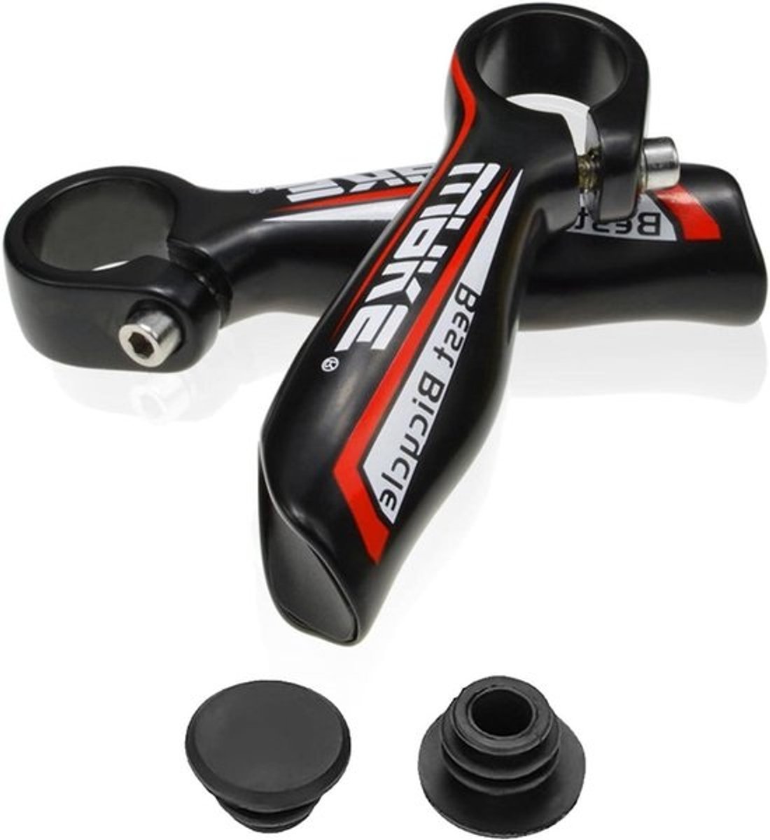 Stuurhoorns Fiets - Stuurgrepen Fietsstuur - Comfortabel Fietsen - Ergonomisch Ontwerp - 22.2mm - Rood