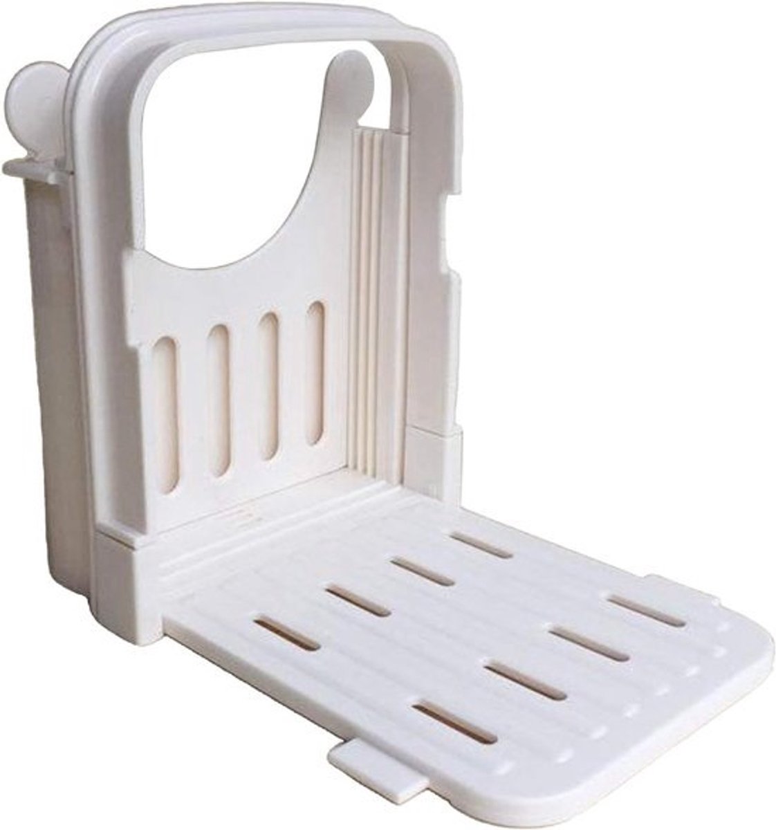Broodsnijder - Broodsnijgereedschap Toastsnijder - Gelijkmatig Brood Snijden - Verstelbare Dikte - 20 x 15 x 5 cm - Wit