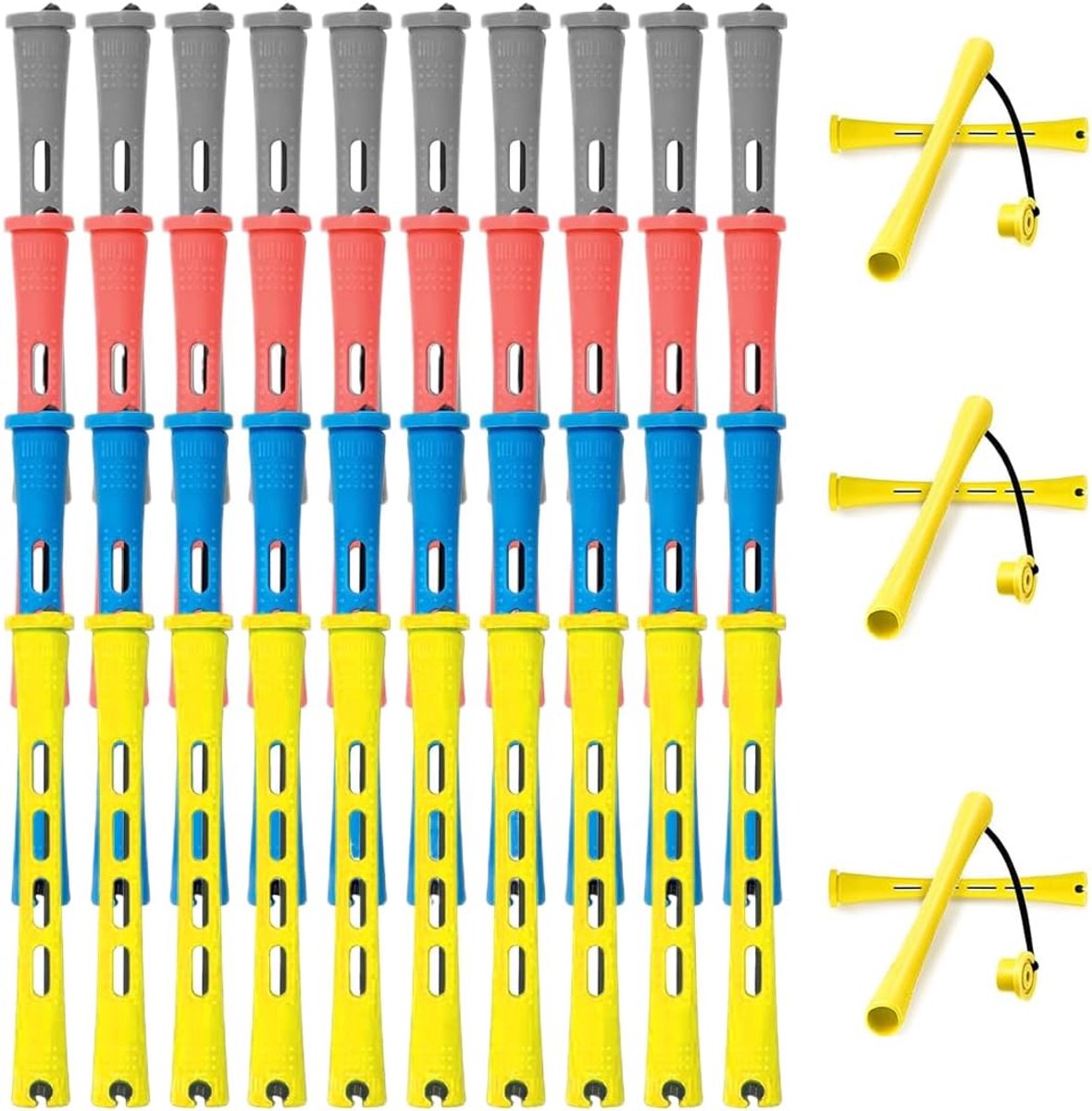 Krulspelden, permanentenset, krulspelden, kleine haarrollers voor vrouwen, 4 maten om meerlaagse looks te maken (27/0,35/0,5/0,6 inch)