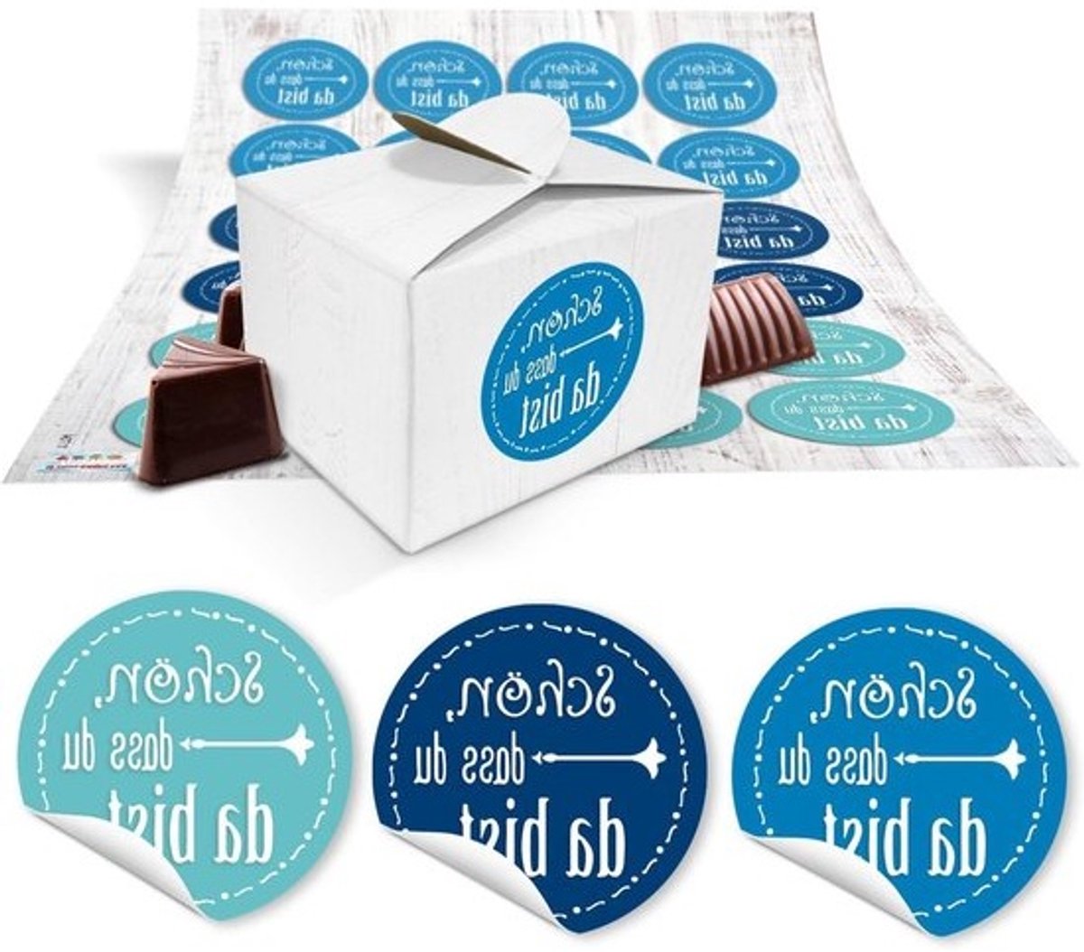 Kleine Cadeaudozen - Bedankjes Doosjes - Feestelijke Uitdeeldoosjes - Inclusief Stickers - 8 x 6.5 x 5.5 cm - Wit