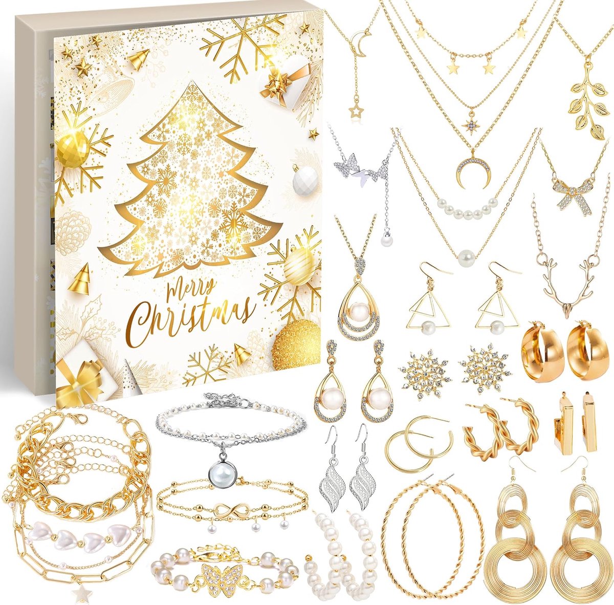 Adventskalender sieraden vrouwen 2026-24 dagen kerstkalender