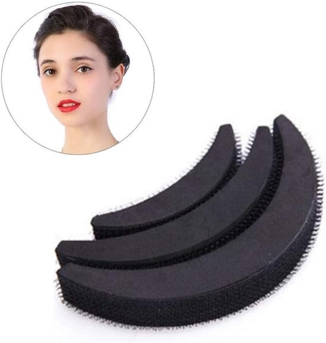 Haar Styling Tools - Haar Bun Maker - Haar Opsteken - Antislip Textuur - 9 Stuks - Zwart