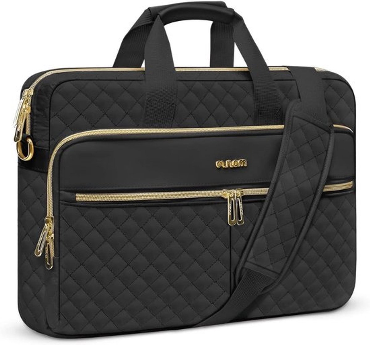 Laptoptas Aktetas - Computer Tas - Kantoor Reizen - Gewatteerd Beschermend - 39 x 29 cm - Zwart