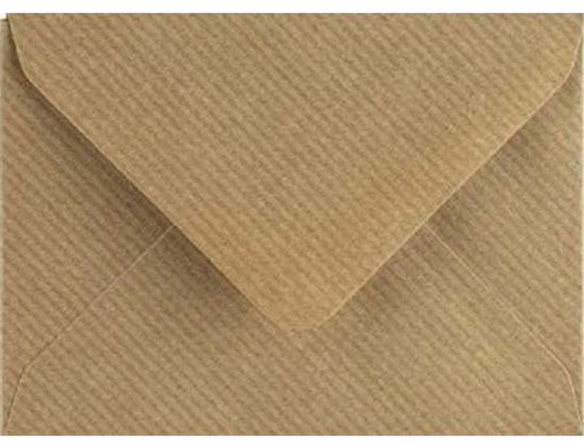 Gekleurde Enveloppen - Wenskaart Enveloppen - Kaarten Versturen - Geribbeld Papier - 114 x 162 mm - Bruin