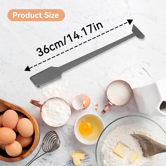 steel siliconen pot spatel, voedsel schraper voor potten, smoothies, blenders, keuken schraper, 36cm — afbeelding 4
