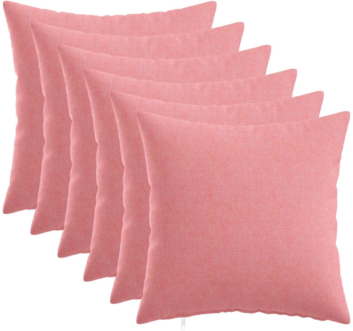 vidaXL Dekenkussen - 6 - st - HEERLEN - Roze - 30 - x - 30 - cm - Stof