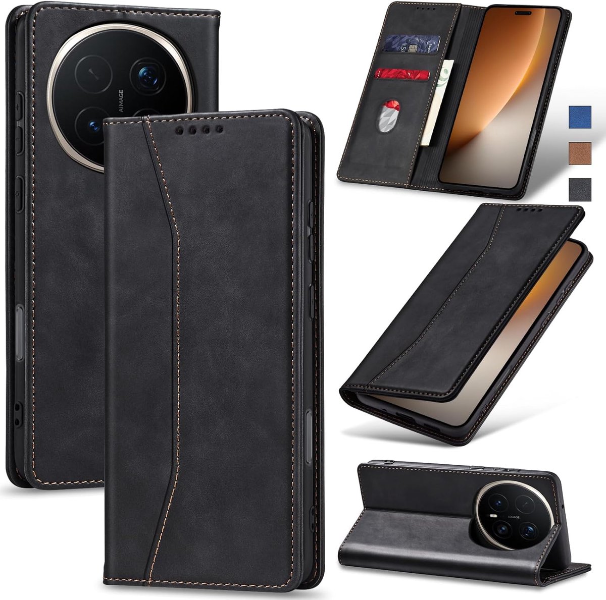 Hoesje voor Honor Magic 8 Pro,Zwart