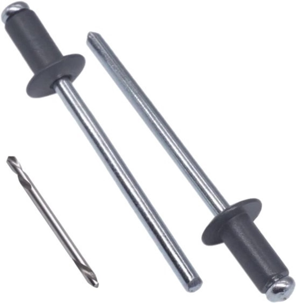 Blinde klinknagels - Popnagels aluminium - Metaal verbinden - Geschilderde afwerking - 100 stuks - Antracietgrijs