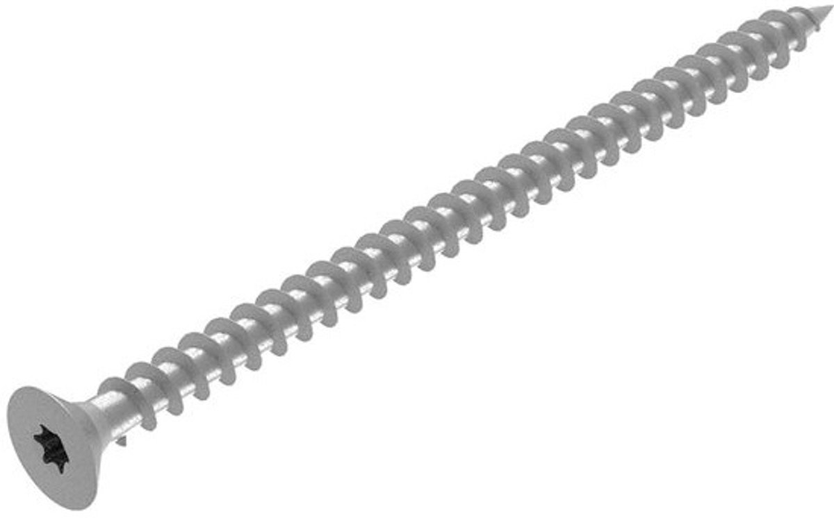 Roestvrijstalen Spaanplaatschroef 6x100 mm - Houtschroef Volledige Schroefdraad TX A2